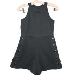 Elisa B. Side‎ Tie Romper Women's Size 10 Sleeveless Black New